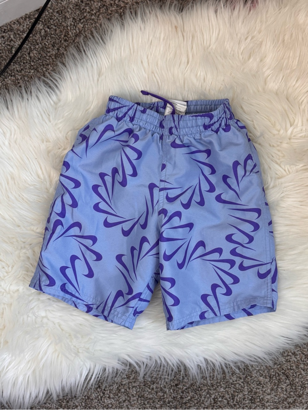 Nike Purple and Light Blue Athletic swim Shorts trunks boys